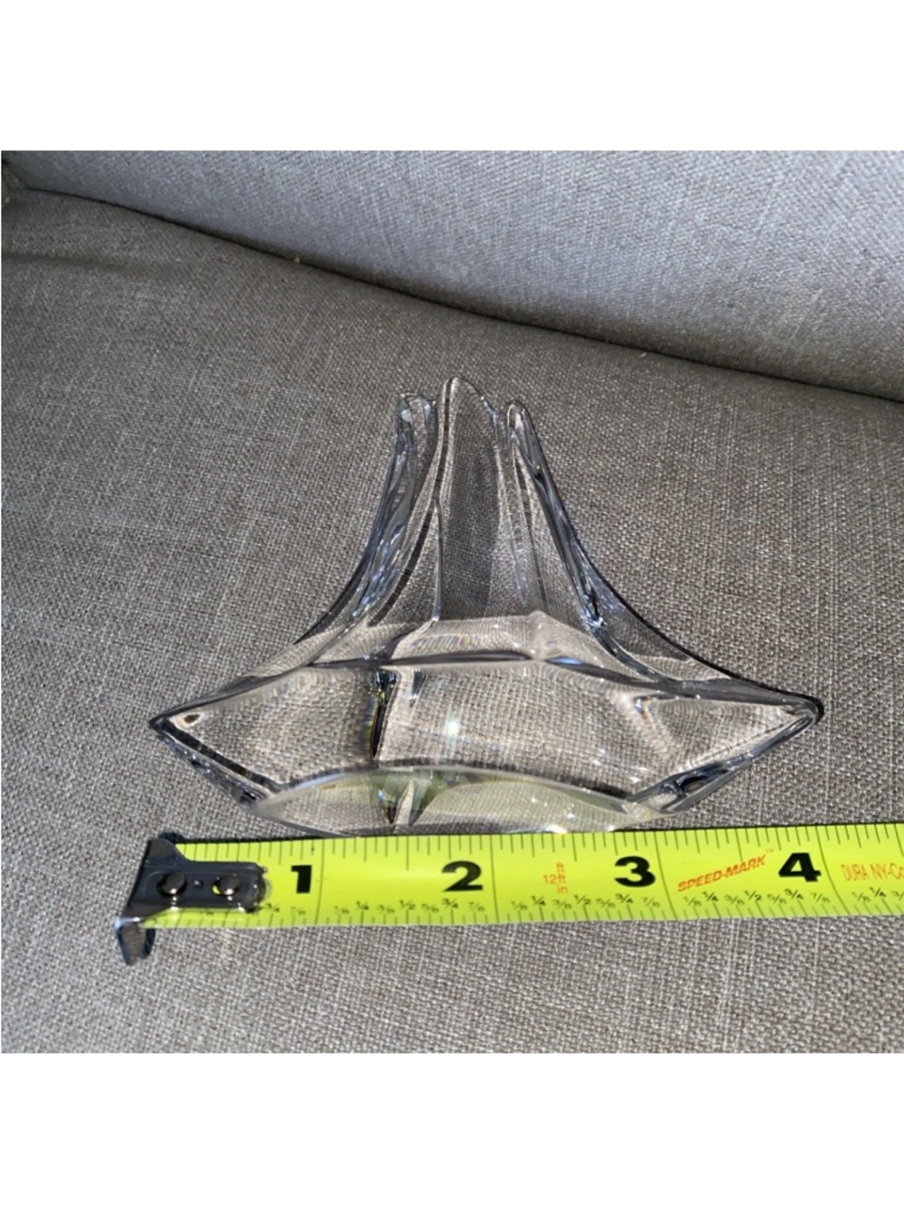 Clear Glass Decorative Sailboat Accent - Elegant Home Accent - Picture 3 of 16